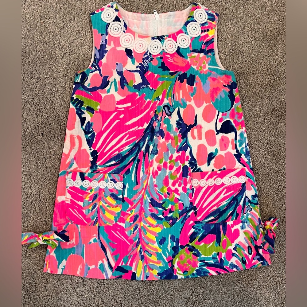 EUC Lilly Pulitzer Little Lilly Shift Dress Gumbo Limbo